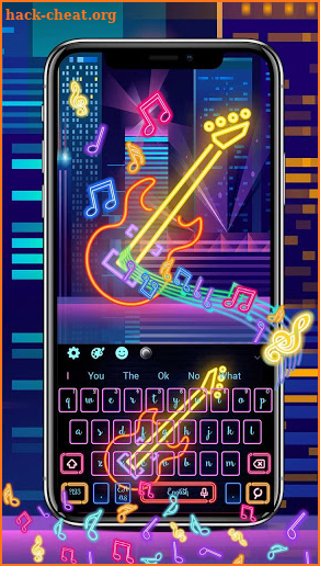 Colorful Neon Guitar Keyboard Gravity Theme🎨🎸 screenshot
