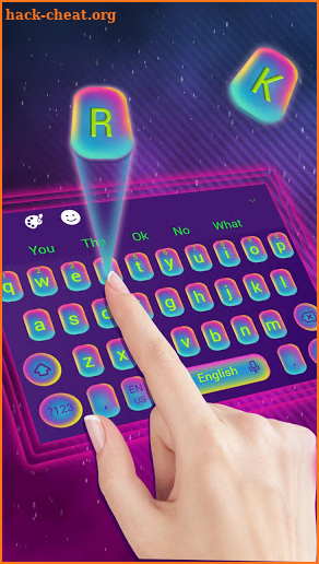 Colorful Neon Keyboard Theme screenshot