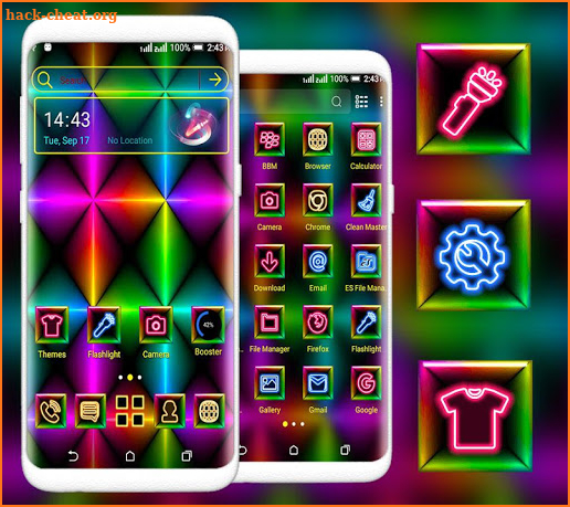 Colorful Neon Launcher Theme screenshot