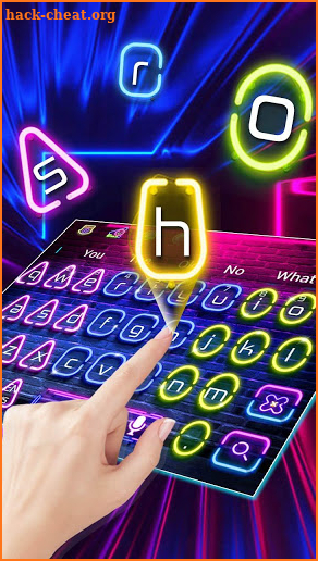 Colorful Neon LED Light Keyboard Theme screenshot