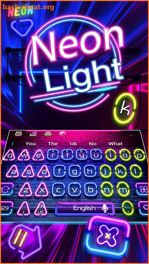 Colorful Neon LED Light Keyboard Theme screenshot