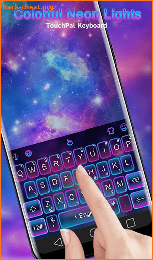 Colorful Neon Lights Keyboard Theme screenshot
