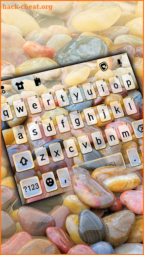 Colorful Pebbles Keyboard Background screenshot