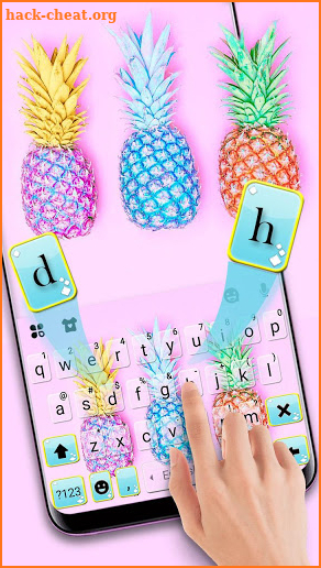 Colorful Pineapples Keyboard Theme screenshot