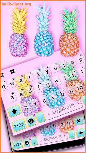 Colorful Pineapples Keyboard Theme screenshot