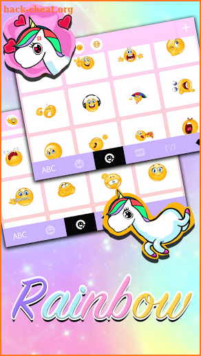 Colorful Rainbow Keyboard Background screenshot