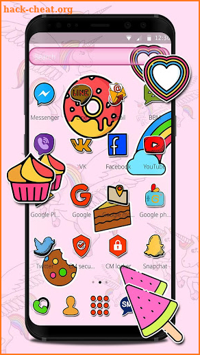 Colorful Rainbow Unicorn Theme screenshot