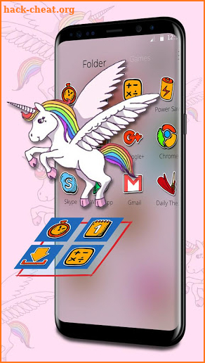 Colorful Rainbow Unicorn Theme screenshot