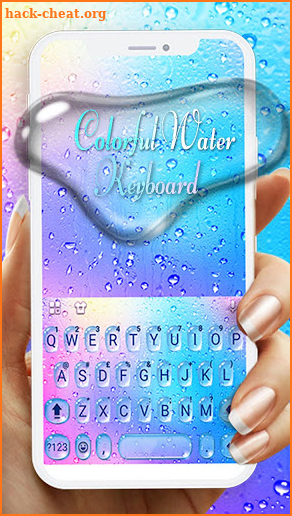 Colorful Raindrops Water Keyboard Theme screenshot