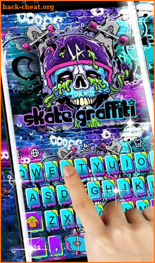 Colorful Skull Skate Graffiti Keyboard Theme screenshot