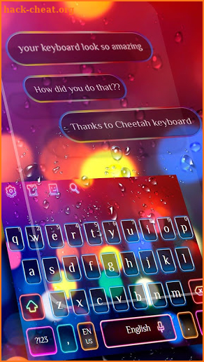 Colorful SMS Neon Keyboard screenshot