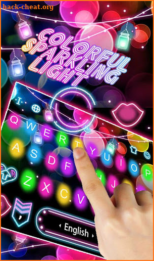 Colorful Sparkling Light Keyboard Theme screenshot