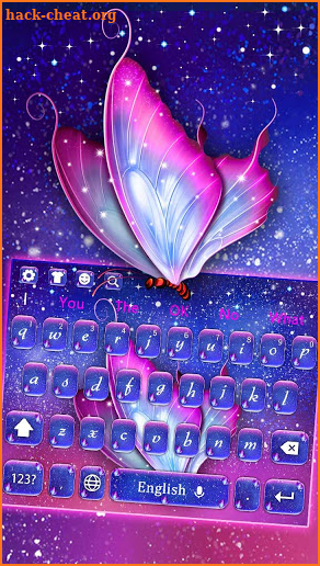 Colorful Starry Butterfly Keyboard screenshot