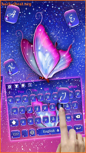 Colorful Starry Butterfly Keyboard screenshot