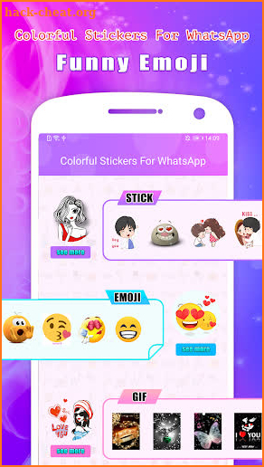 Colorful Stickers For WhatsApp-Funny Emoji screenshot