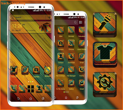 Colorful Stripes Launcher Theme screenshot