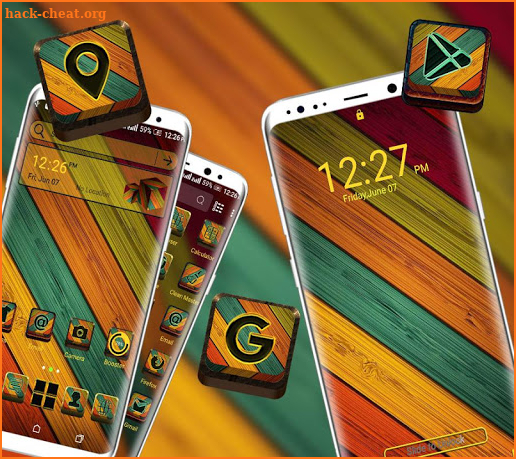 Colorful Stripes Launcher Theme screenshot