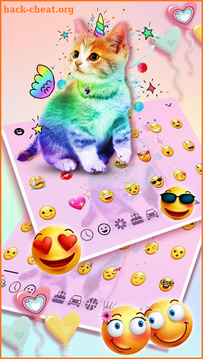 Colorful Unicorn Cat keyboard screenshot