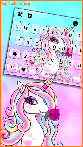 Colorful Unicorn Keyboard Theme screenshot
