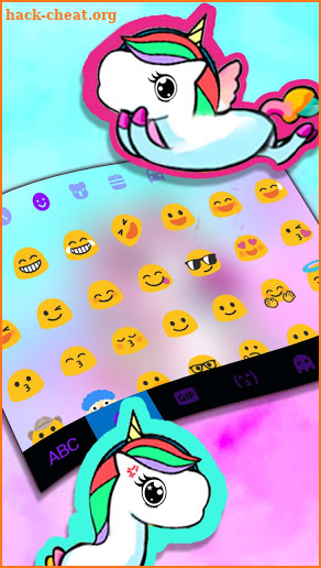 Colorful Unicorn Keyboard Theme screenshot