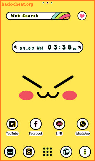 Colorful Wallpaper Cute Expressions Theme screenshot