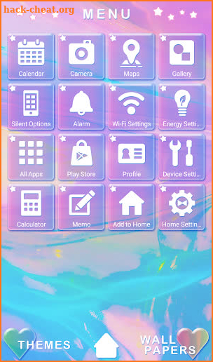 Colorful  Wallpaper Cute Hologram Theme screenshot