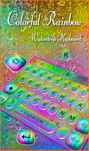 Colorful Water Drop Keyboard Theme screenshot