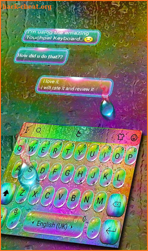 Colorful Water Drop Keyboard Theme screenshot