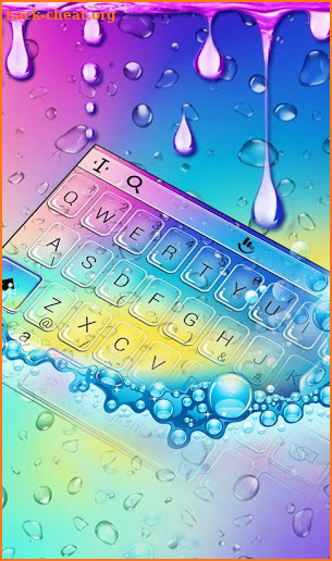 Colorful Water Keyboard Theme screenshot