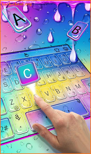 Colorful Water Keyboard Theme screenshot