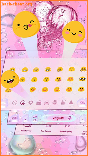 Colorful Waterdrop Keyboard screenshot