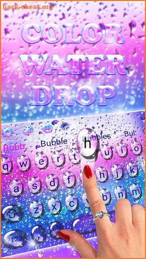 Colorful Waterdrops Keyboard Theme screenshot