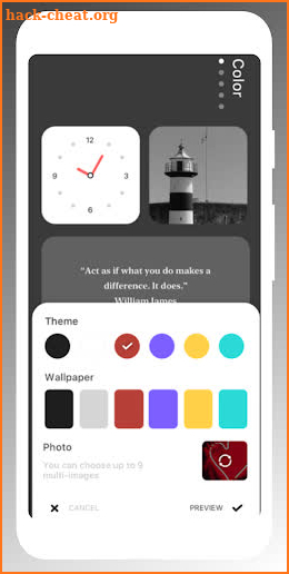 Colorful Widget Screen Theme screenshot
