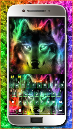 Colorful Wolf Keyboard Theme screenshot