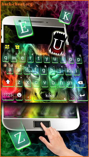 Colorful Wolf Keyboard Theme screenshot