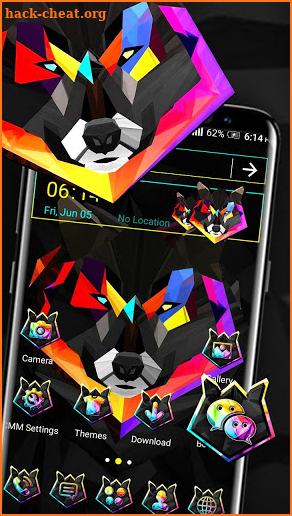 Colorful Wolf Launcher Theme screenshot