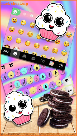 Colorful Yummy Cookies Keyboard Theme screenshot