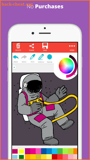 Coloring ASTRONAUT - COLOR THERAPY screenshot