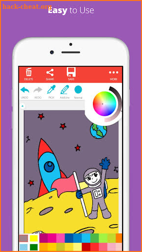 Coloring ASTRONAUT - COLOR THERAPY screenshot