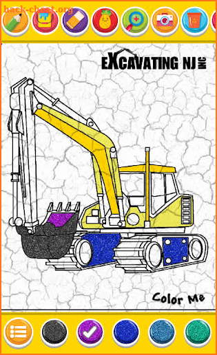 coloring big truck excavator screenshot