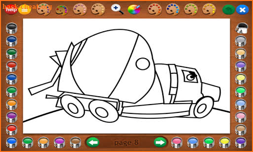 Coloring Book 11: Trucks and Things that Go screenshot