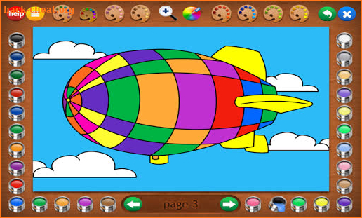 Coloring Book 12: Airplanes screenshot