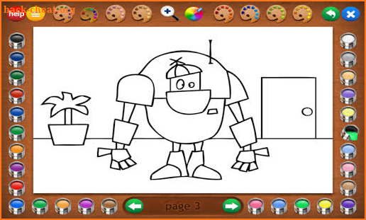Coloring Book 14: Robots screenshot