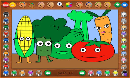 Coloring Book 19: Eating Healthy screenshot