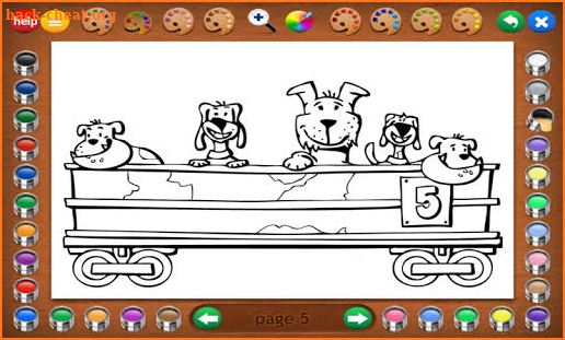 Coloring Book 6 Lite: Number Trains screenshot