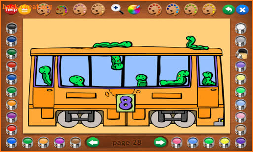 Coloring Book 6: Number Trains screenshot