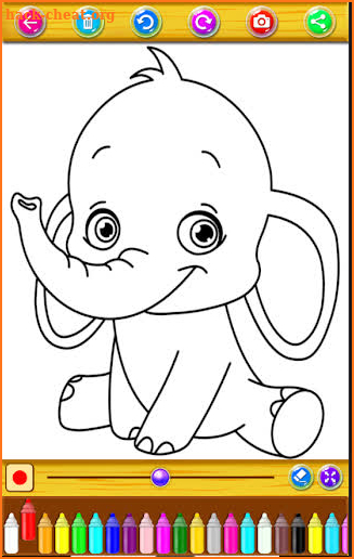 Coloring Book Baby Elephant screenshot