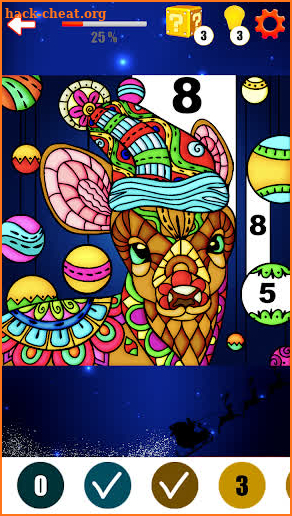 Coloring Book Christmas Color By Number Paint Game screenshot