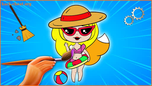 Coloring book dolls. Foxy Doll screenshot