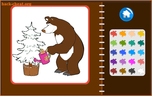 Coloring Book For Kids : Little Girl and Bear screenshot